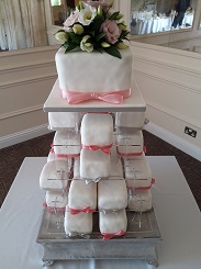 mini wedding cake tower